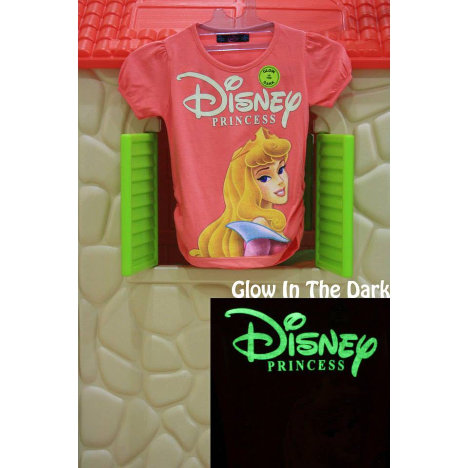 Kaos / Baju Anak Glow In The Dark Disney Princess Salem