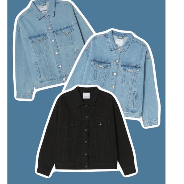 (READY) Bershka Oversized Denim Jacket