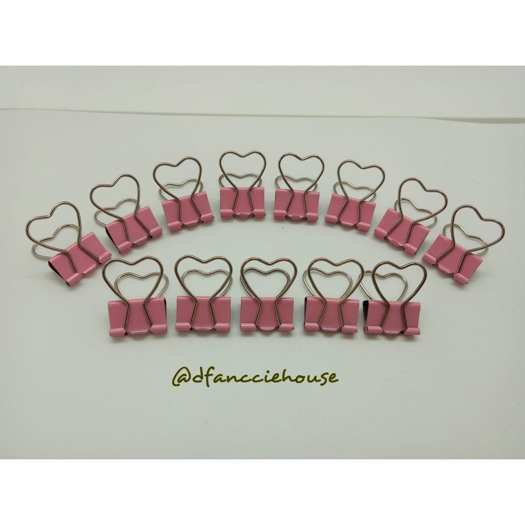 

DFANCCIE BINDER CLIP PENJEPIT KERTAS PINK LOVE