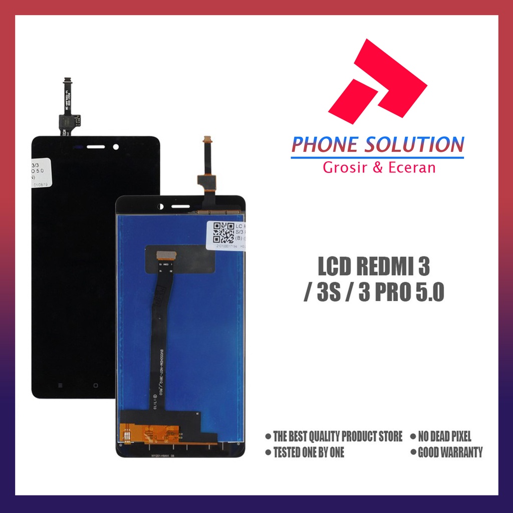 LCD Xiaomi Redmi 3 / LCD Xiaomi Redmi 3s / LCD Xiaomi Redmi 3 Pro Fullset Touchscreen // Supplier LCD Xiaomi Mi - Garansi 1 Bulan