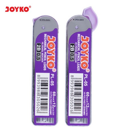 JOYKO PENCIL LEAD/ ISI PENSIL MEKANIK 0.5 MM  2B ISI 12 LEAD HIGH POLYMER CERAMIC ECERAN