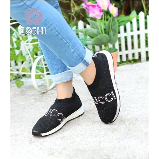 Jual Sepatu Wanita Slipon Sock Gutji   186   Putih  36 Murah