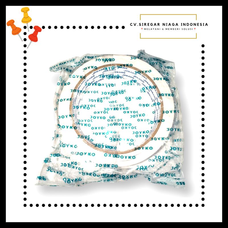

Double Tape / Lem Isolasi Alat Perekat 2 Sisi Ukuran Tanggung (24 mm X 15 yard) Joyko ORI Murah Berkualitas