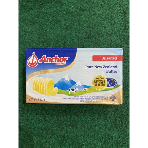 ANCHOR unsalted dan salted butter 227gr / mentega / margarine