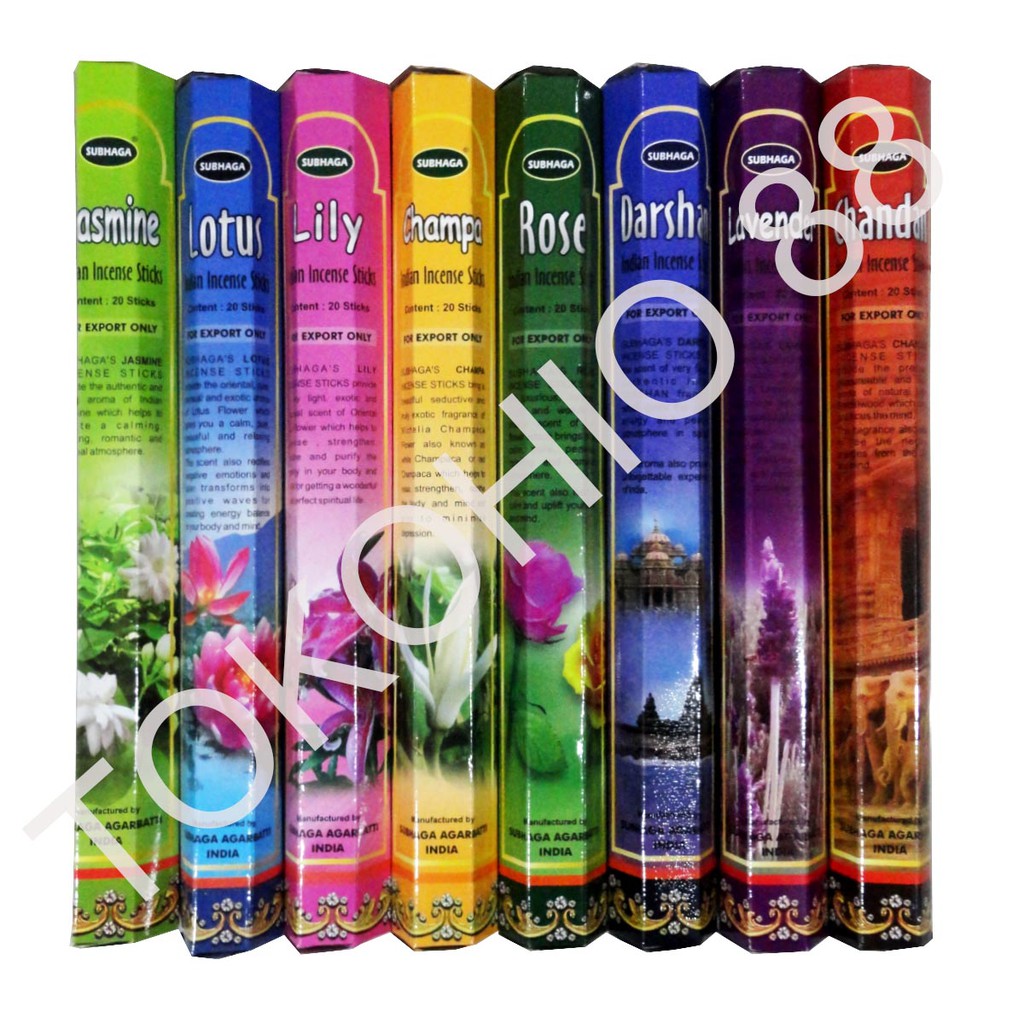 Hio / Dupa India Wangi Aromaterapi Hexagonal Merk Subhaga Incense Sticks Aromateraphy