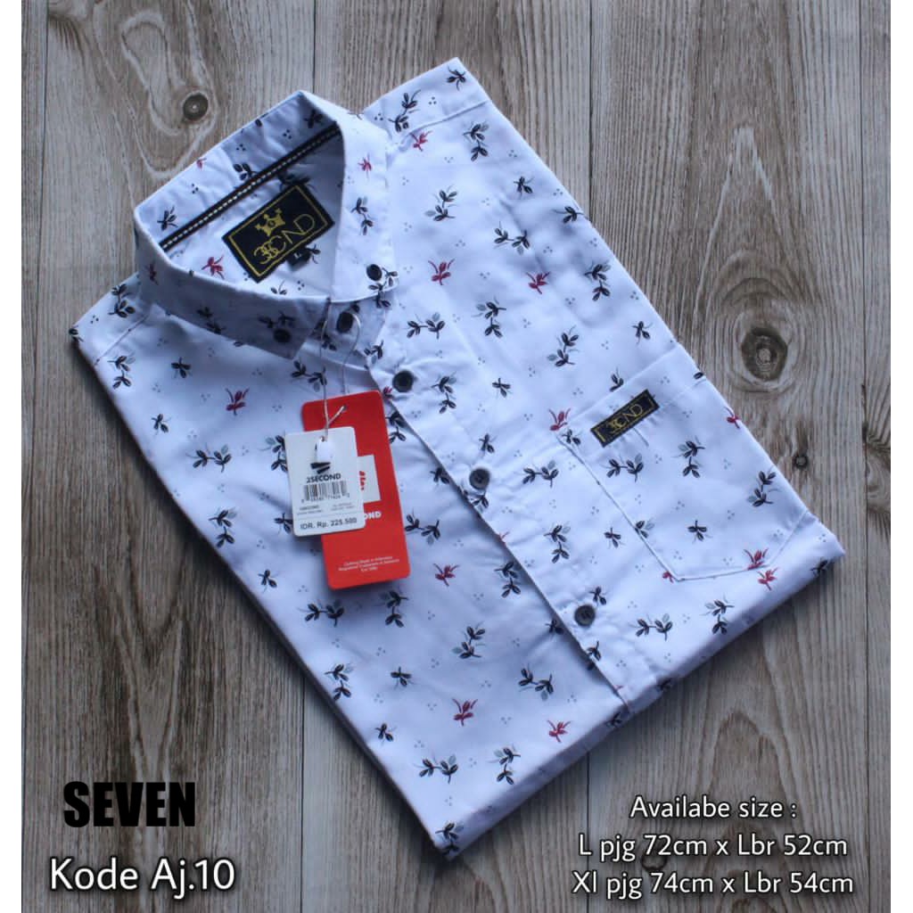 Kemeja Motif Pendek 3Second