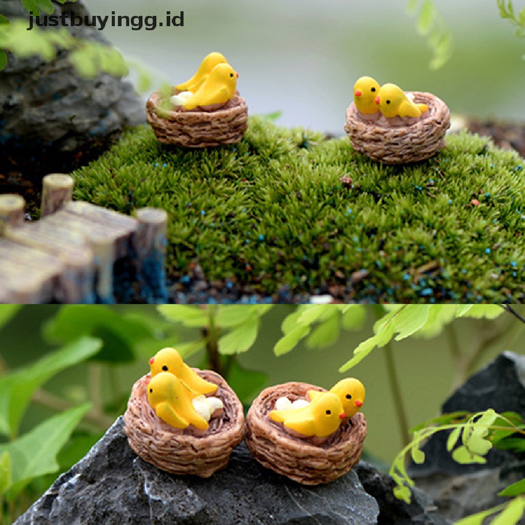 Miniatur Sarang Burung Bahan Resin Untuk Dekorasi Rumah