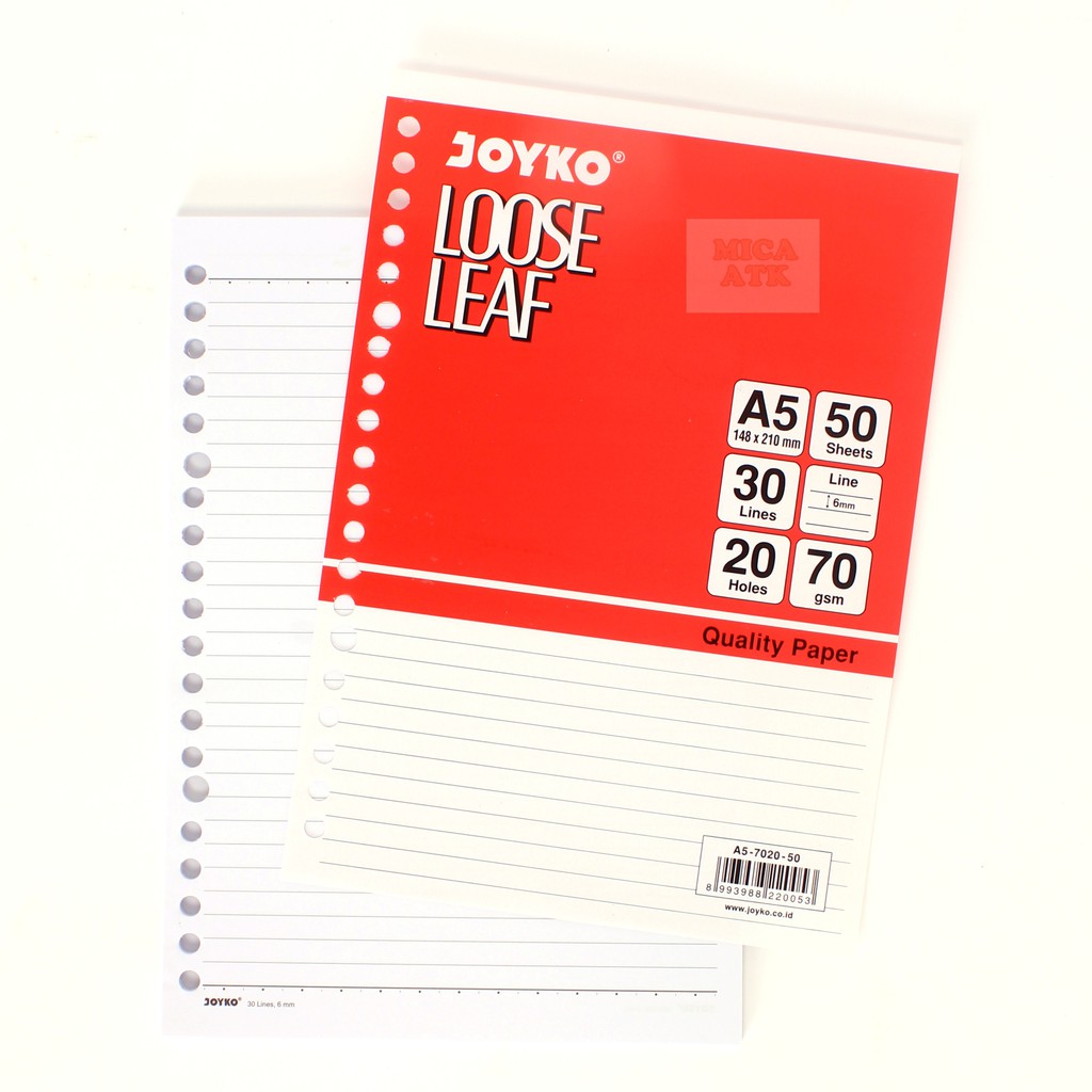 

JOYKO Loose Leaf A5-7020 [ 50 LEMBAR ]