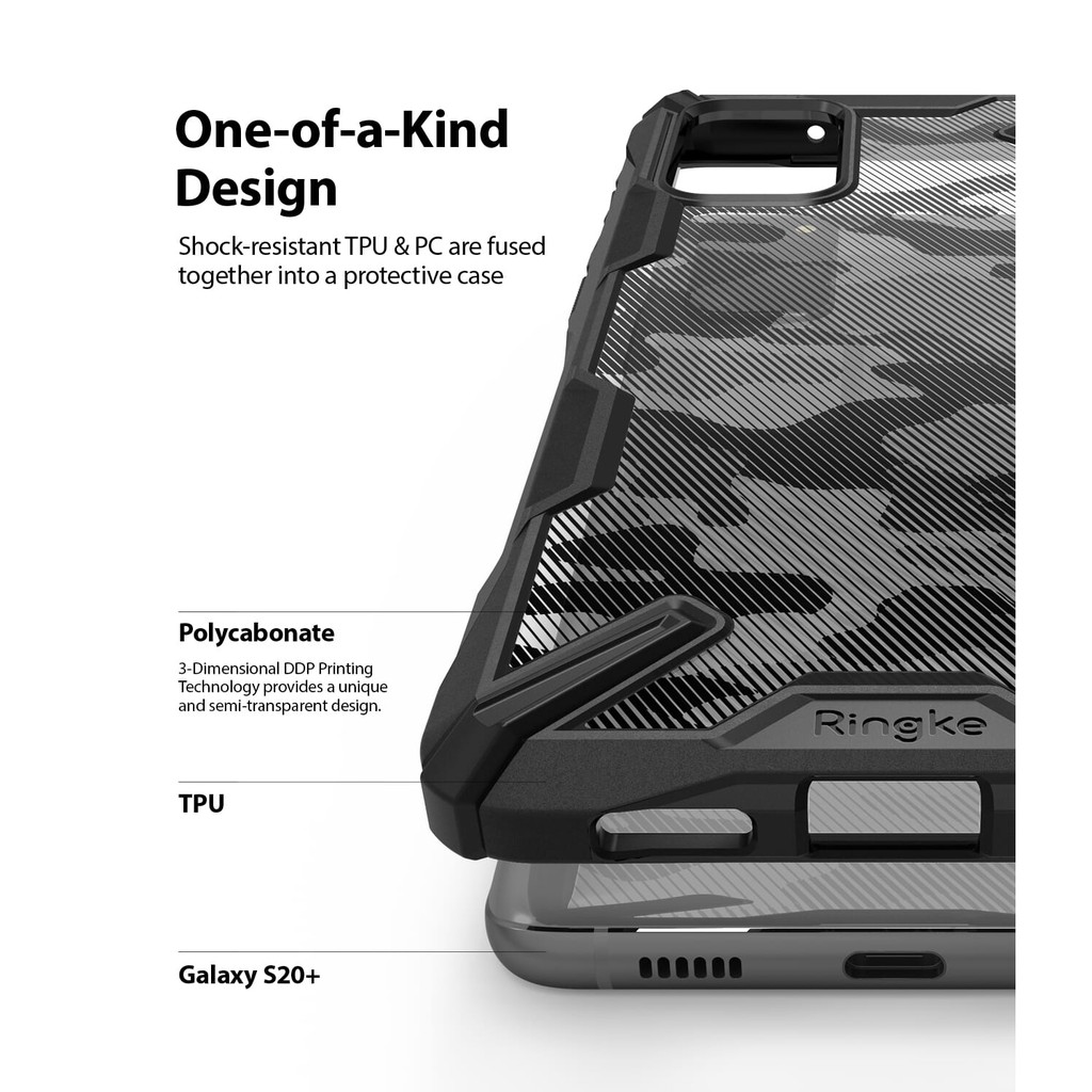 Ringke Samsung Galaxy S20 Plus Casing Softcase Anti Crack Tough Transparant Military Shock Bump Case