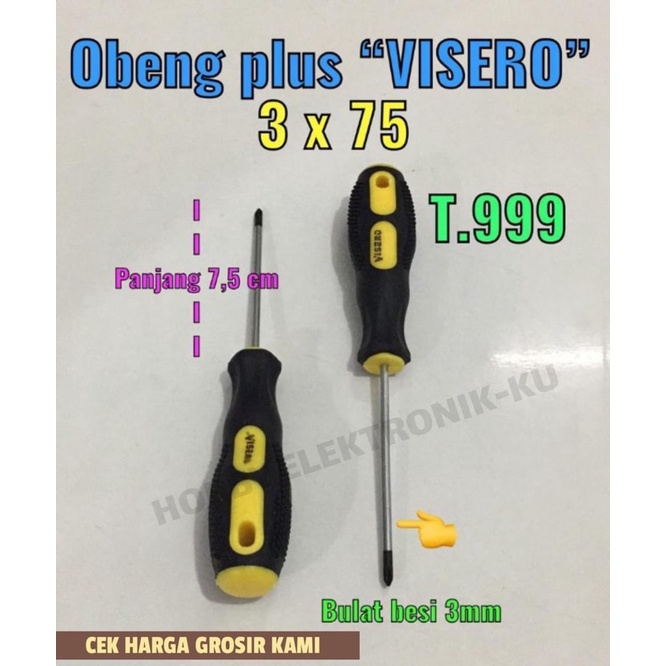 OBENG PLUS VISERO 3” 3x75 VSD330