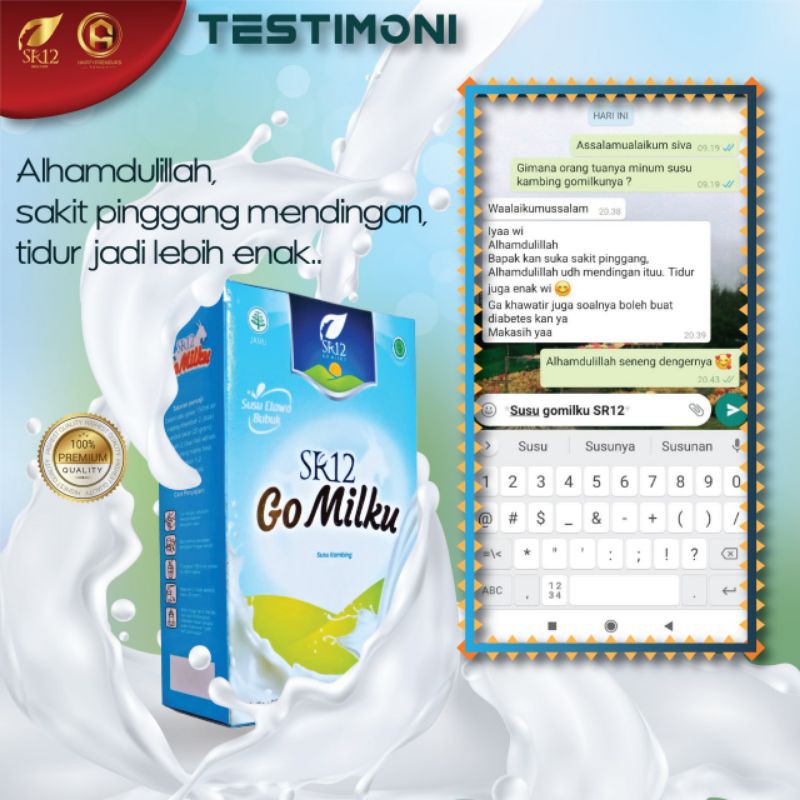 

SUSU GO MILKU 200gr No Amis, no prengus, mengatasi asam urat, asma, TB, pengeroposan tulang