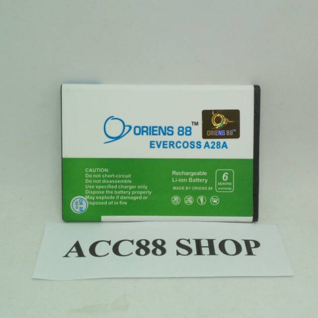 Baterai Batre Battery Double Power OR88/ Oriens88 Evercoss A28A