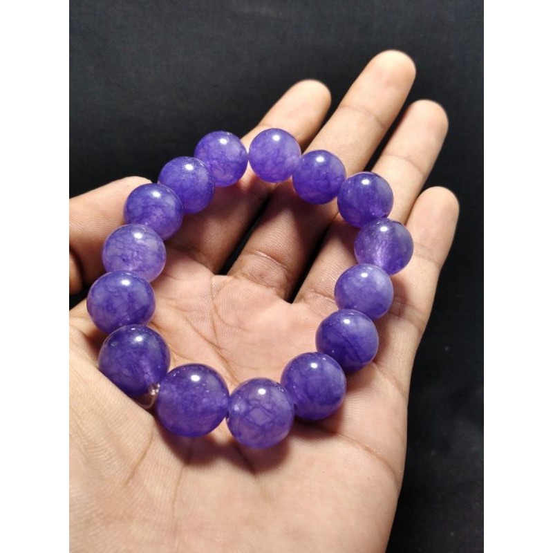 Gelang batu kecubung asli natural