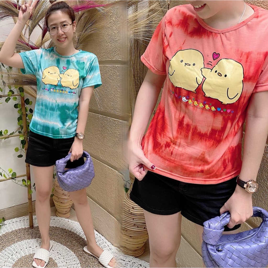 VS GG  - baju atasan kaos TIE DYE wanita AYAM PIYU