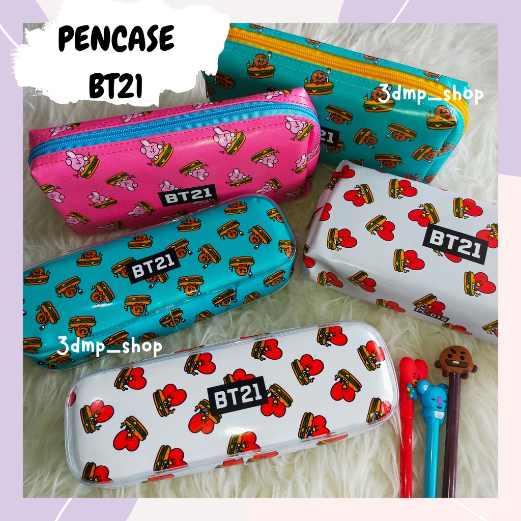 Tempat Kotak Pensil Pencase BT21 BTS KPOP LS Cooky Tata Shooky rj chimmy mang