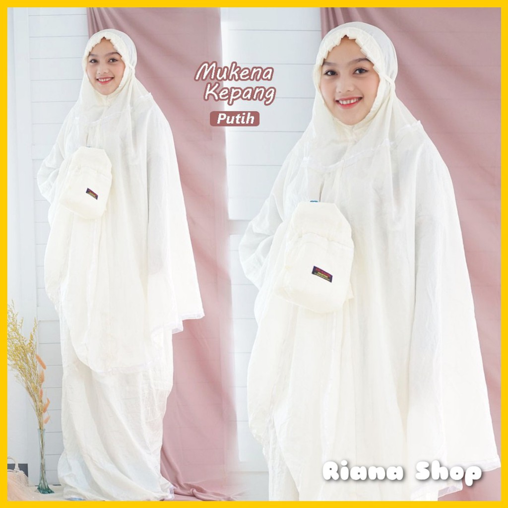 MUKENA MURAH PARASUT PREMIUM DEWASA ADEM - PUTIH