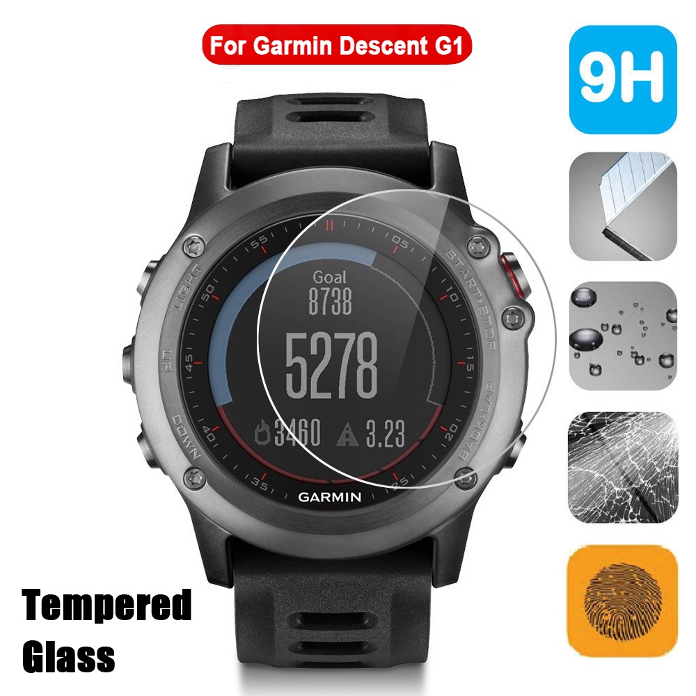 Pelindung Layar Tempered Glass 9H HD Transparan Untuk Smartwatch Garmin Descent G1