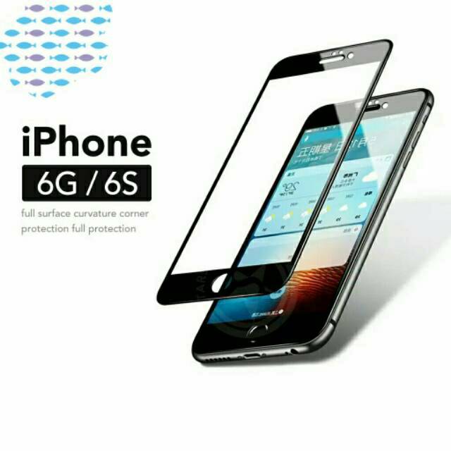 tempered glass iPhone 7G 6G 8G 8+ 7+ 6+ anti gores kaca fullem dan fullayar fullglue