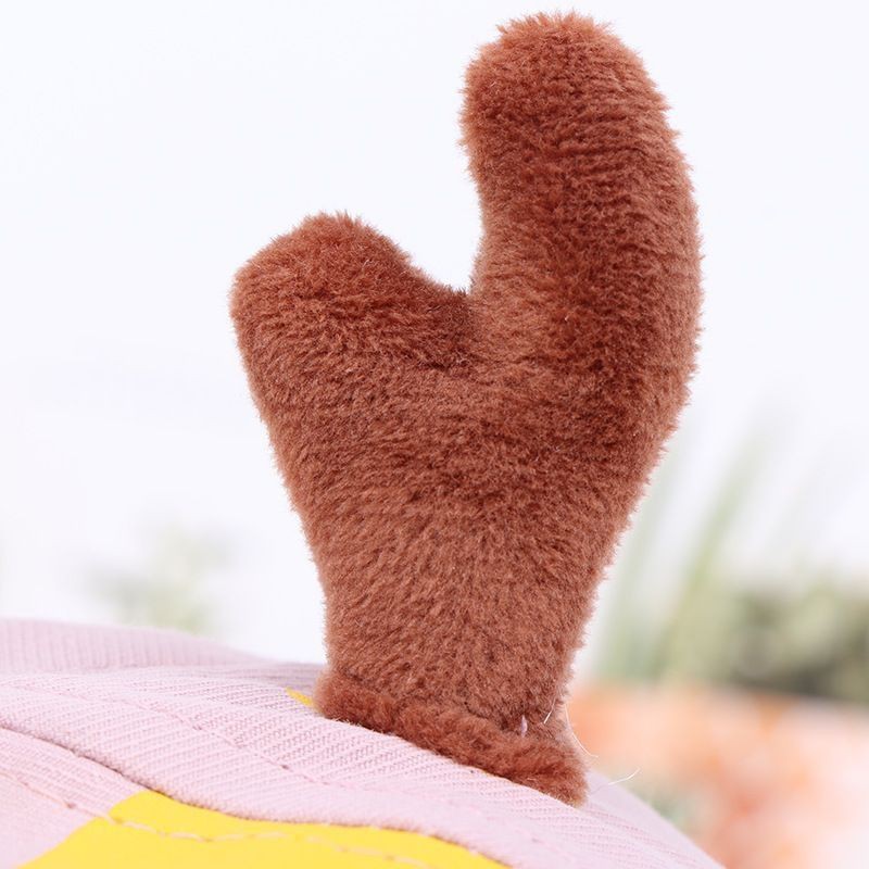 TB027 Topi bayi Bucket pantai Giraffe motif bordir lucu Import baby Hat