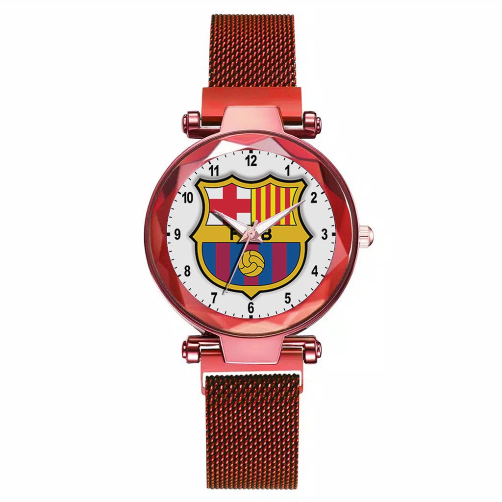 Jam Tangan Wanita Custom - FC BARCELONA 1 Free Box &amp; Batre Cadangan