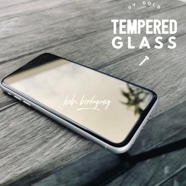 Oke Price.. TEMPERED GLASS UV GOLD 8D FULL COVER iPhone 11