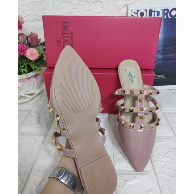 Sendal wanita Flat VL lancip Depan import Murah Kode 2207