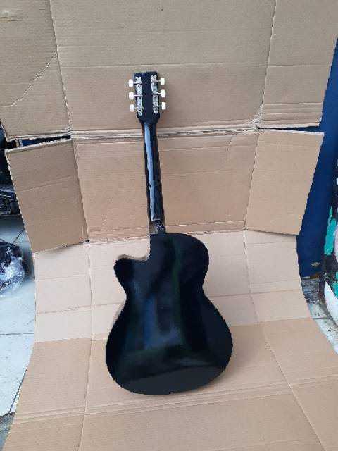 GITAR AKUSTIK MURAH PEMULA GITAR HITAM JAKARTA DEPOK