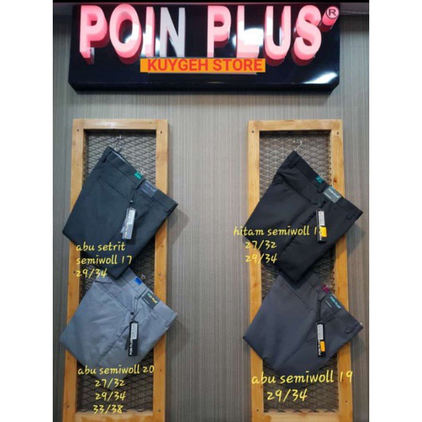 Celana Bahan Dasar Kantor Slimfit Pria Poin Plus Original Celana Dasar Formal Celana Panjang Nikah Pria Celana Slim Fit Kantoran Premium Keren Murah Warna Hitam Abu Coklat Dongker Slimfit 27 28 29 30 31 32 33 34 35 36 37 38