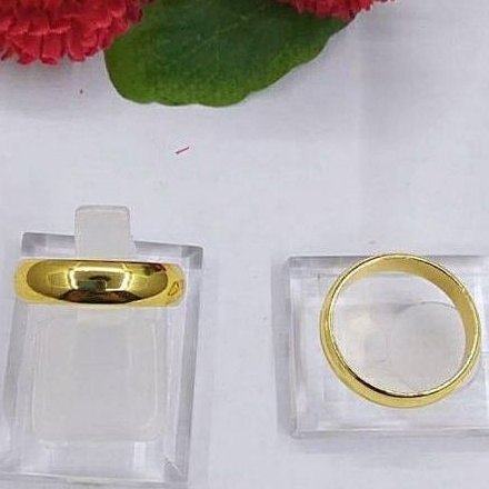 Titanium Perhiasan Cincin Gold Polos CG376