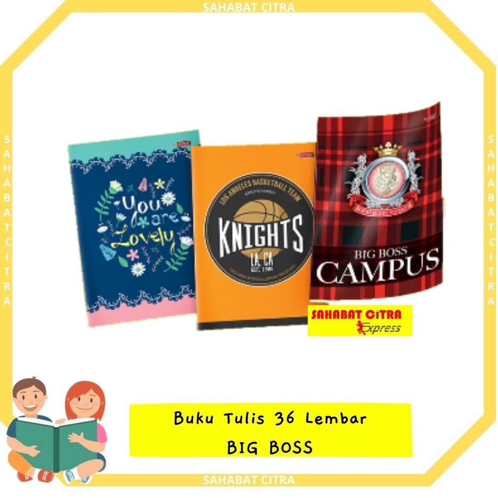 

BUKU TULIS 36 LMBR PACK ISI 10 BIG BOSS 本子