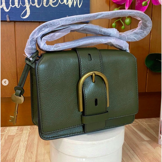 Tas Wanita Fossile Wiley Crossbody Green Olive