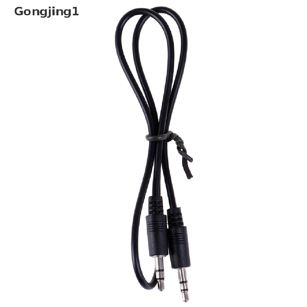 Gongjing1 1Pc Kabel aux audio stereo 3.5mm male Ke male Panjang 1m Untuk Mobil