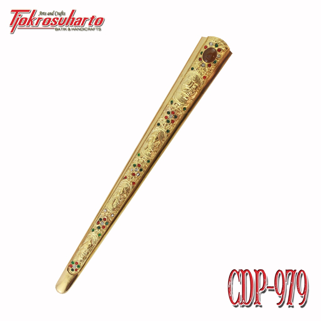 Pendok Keris Yogya slorok buntu emas Batu akik
