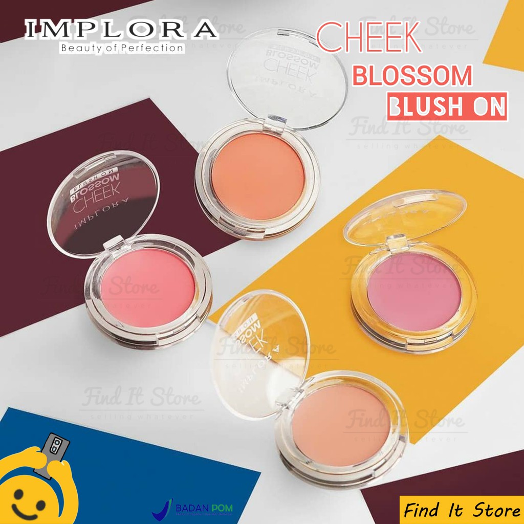 Implora Cheek Blossom Blush On | Perona Pipi Blush On Padat | BPOM