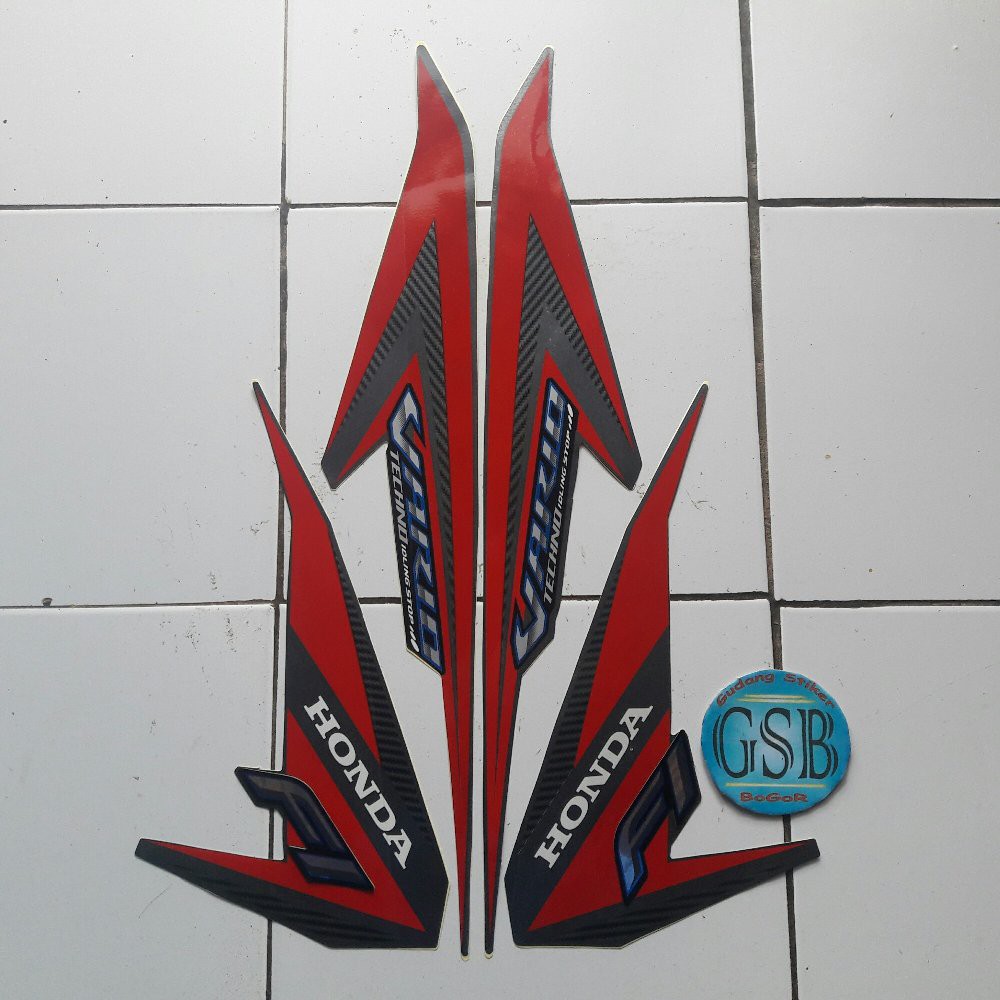 Variasi stiker motor vario techno iss 125 2015 hitam