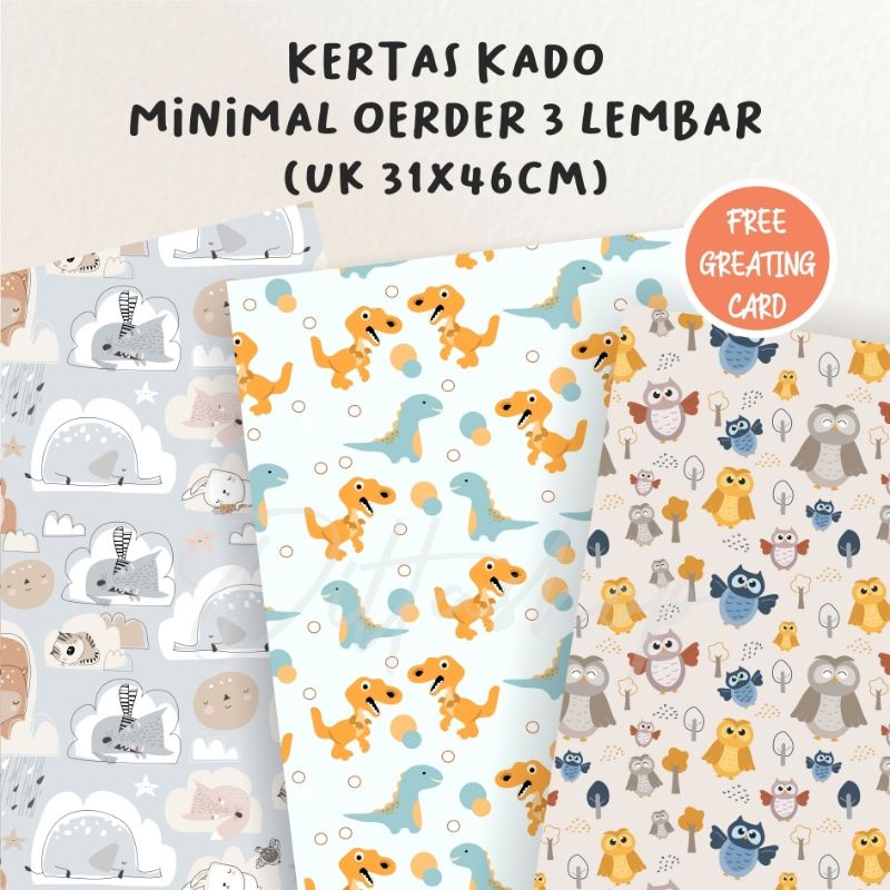 

Kertas Kado Unik / Kertas Kado Murah / Kertas kado anak / Kertas Kado Custom (Minimal Order 3 Lembar)