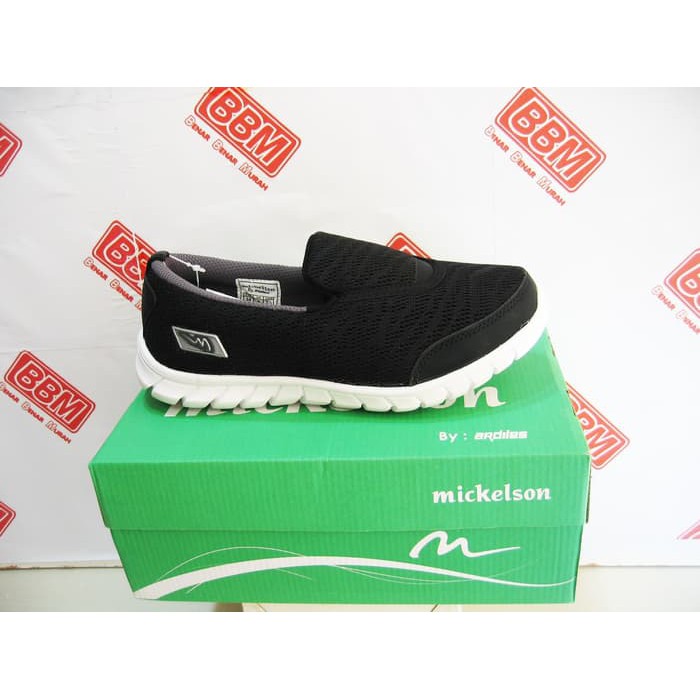 ARDILES MICKELSON LIVVIANY - SEPATU WANITA SNEAKER/SEKOLAH - Hitam/Abu