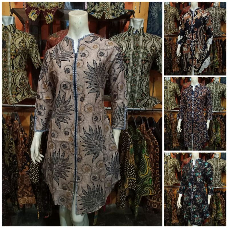 BATIK TUNIK SHIBORI JUMPUTAN TERBARU size S-3L / HRB026 YELBOR NAVBOR