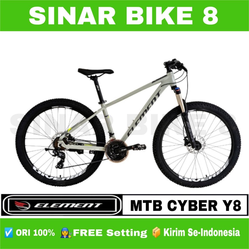 Sepeda Gunung Ukuran 27.5&quot; Inch MTB ELEMENT CYBER Y8 24 Speed Hidrolik