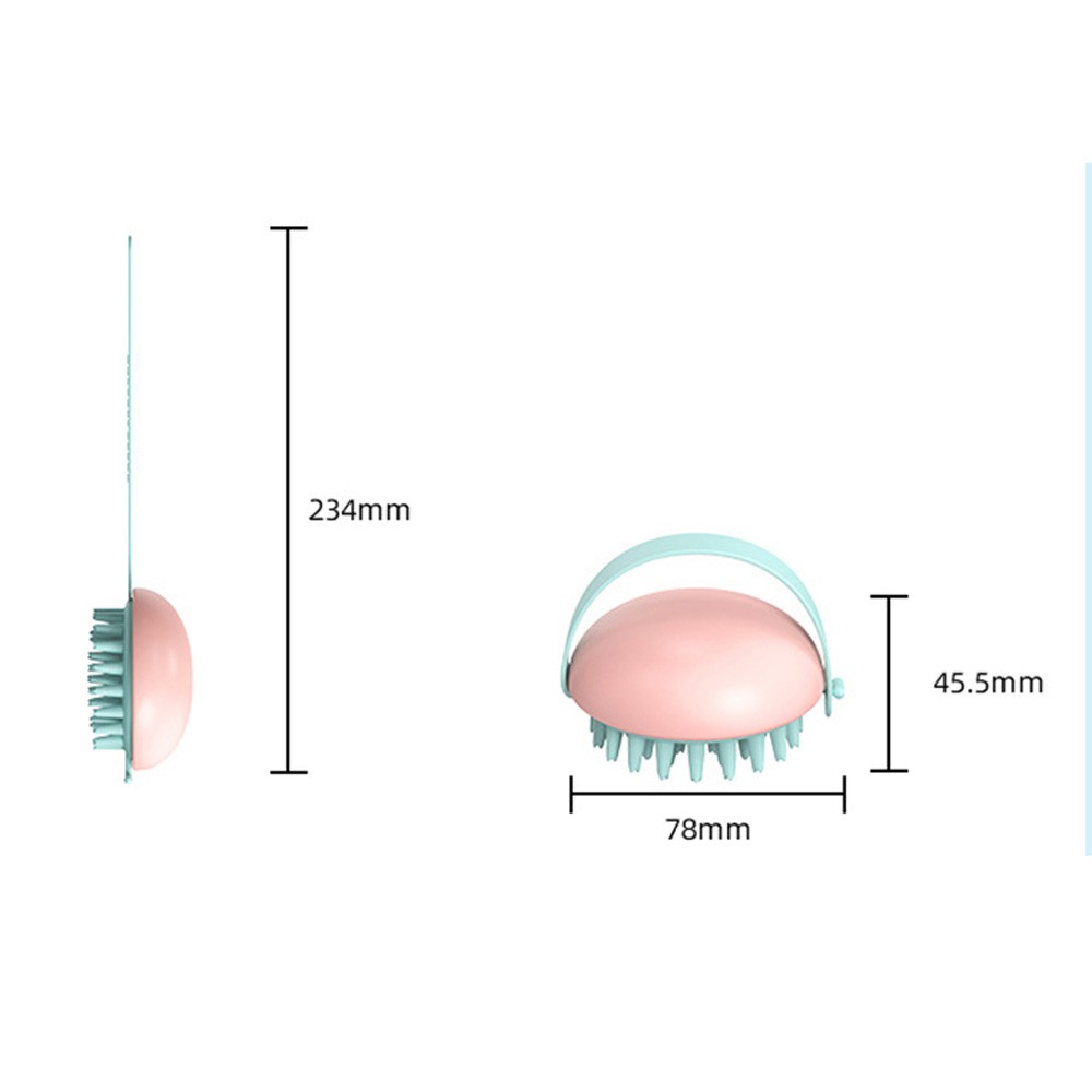 ELEGANT Multifunctional Hair Cleaning Comb Spa Scalp Exfoliator Scalp Massage Brush Silicone Shower Washing Head Massager Handheld Shampoo Brush/Multicolor