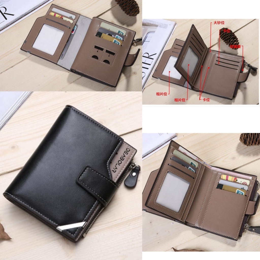 DOMPET LIPAT WANITA KECIL IMPORT KULIT HITAM CORNELIA WA488B5 PREMIUM KOREA SLOT KARTU UANG KOIN MINI REMAJA KEKINIAN SIMPLE TIPIS MURAH CEWEK BATAM BRANDED