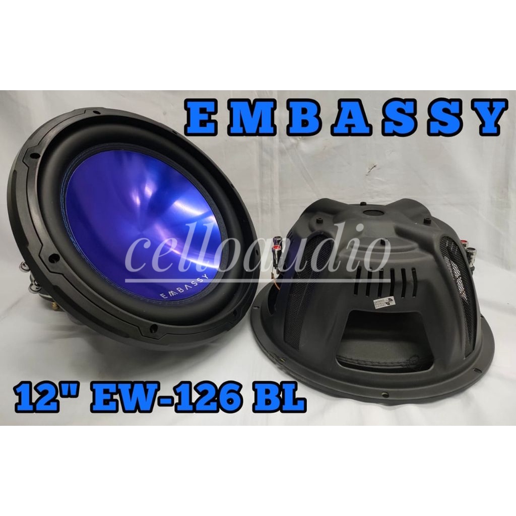 Subwoofer 12 Inch EMBASSY EW-126 BL Double Coil Embassy 12" EW 126