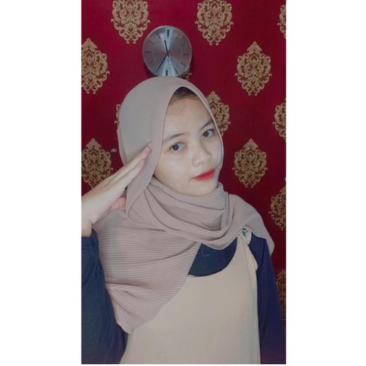 (Bisa COD) Pasmina Plisket Ceruty /Pasmina plisket shawell/Pasmina plated/Pasmina plisket premium-8