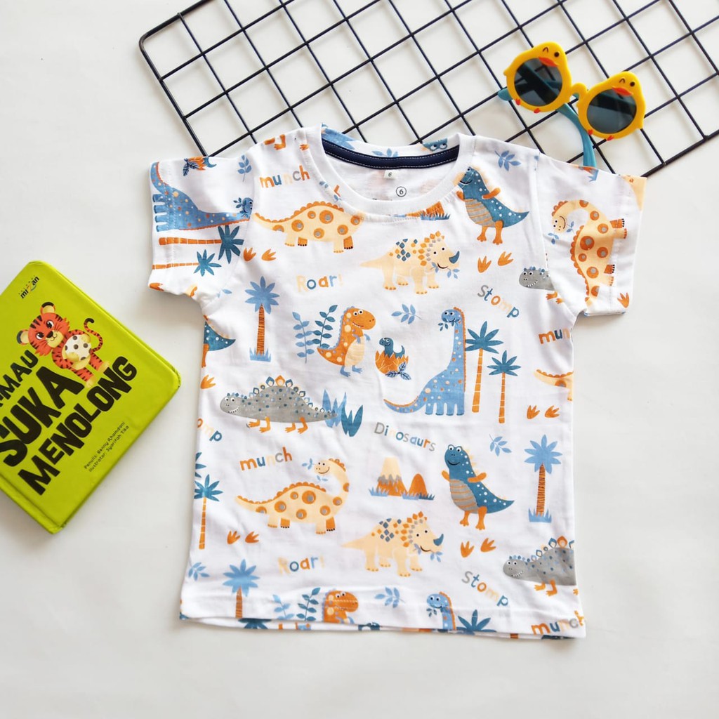  BAJU ANAK FULL PRINT  MOTIF KAOS ANAK  PRINT  MOTIF YELLOW 