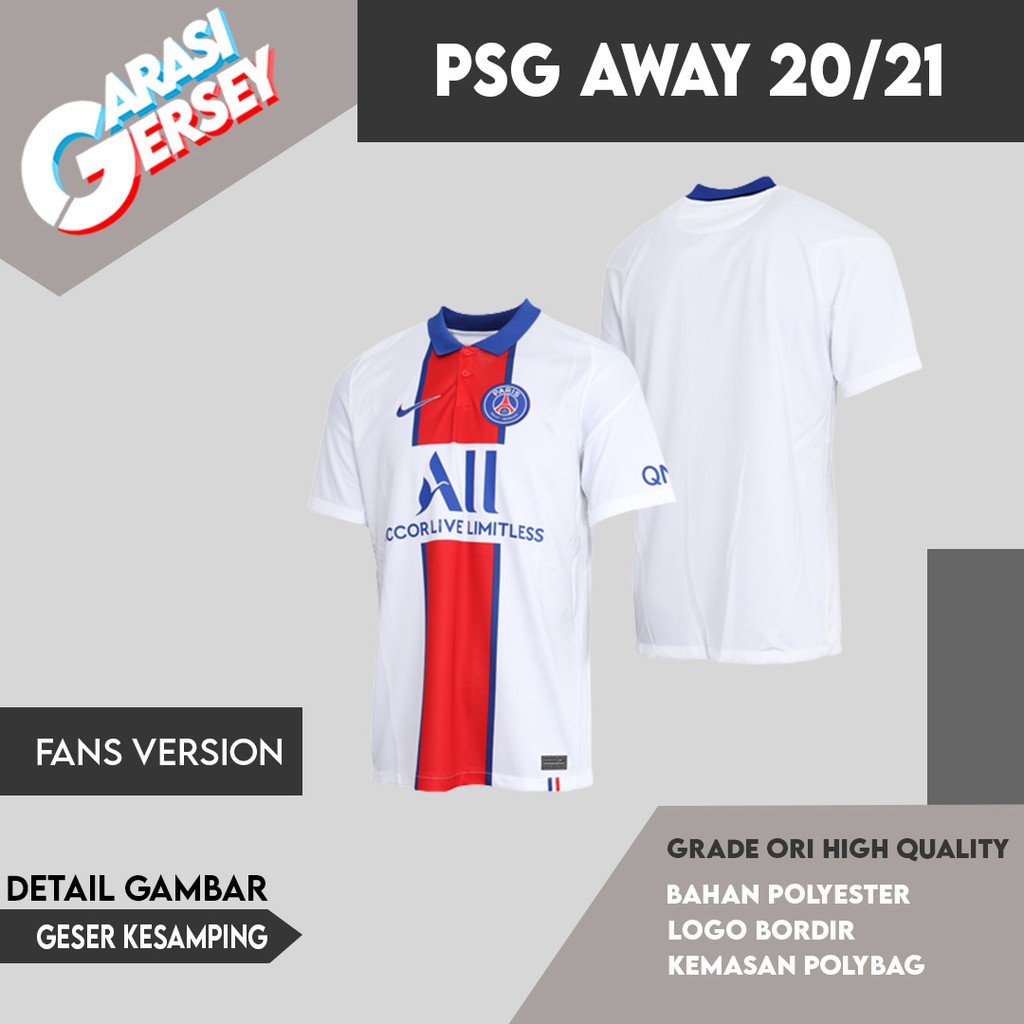 Jersey Bola Paris Saint Germain PSG Away 2020 2021