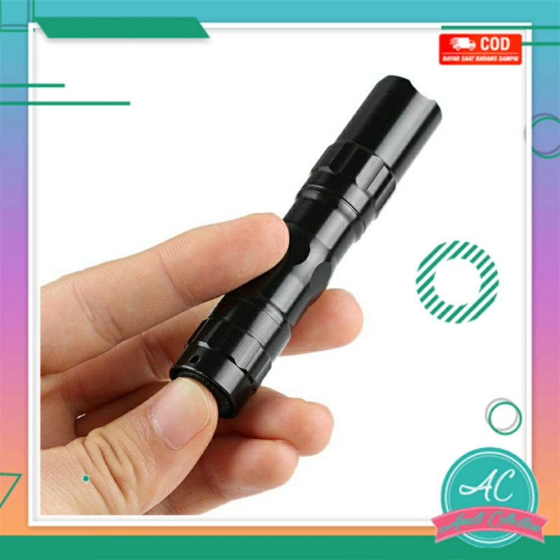 Senter Polisi Swat mini anak diving batre AA anti air waterproof lampu cerah super terang putih