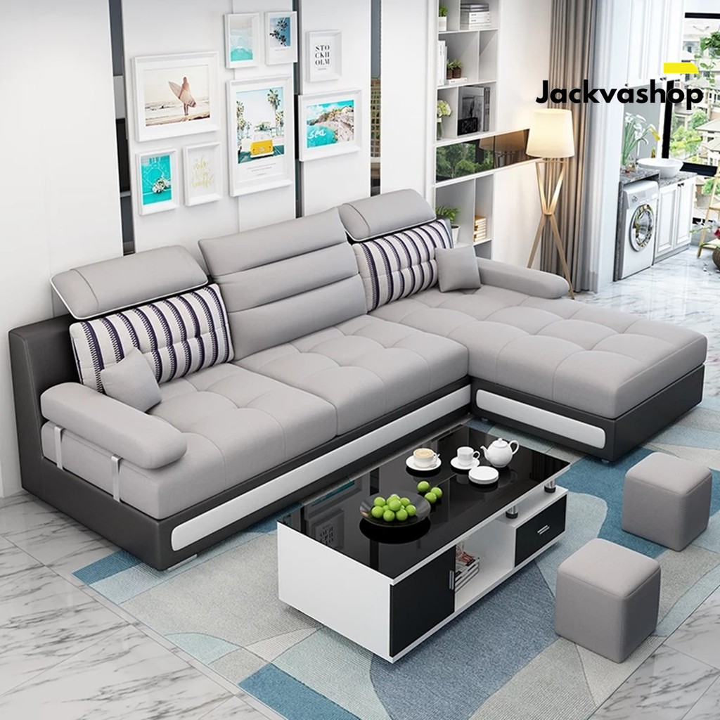 Kursi Sofa Minimalis Modern L Sudut Kursi Tamu Minimalis Sofa L Ruang Tamu Shopee Indonesia