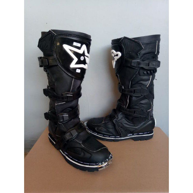 sepatu trail Motorcross RNL Hitam Gesper 4