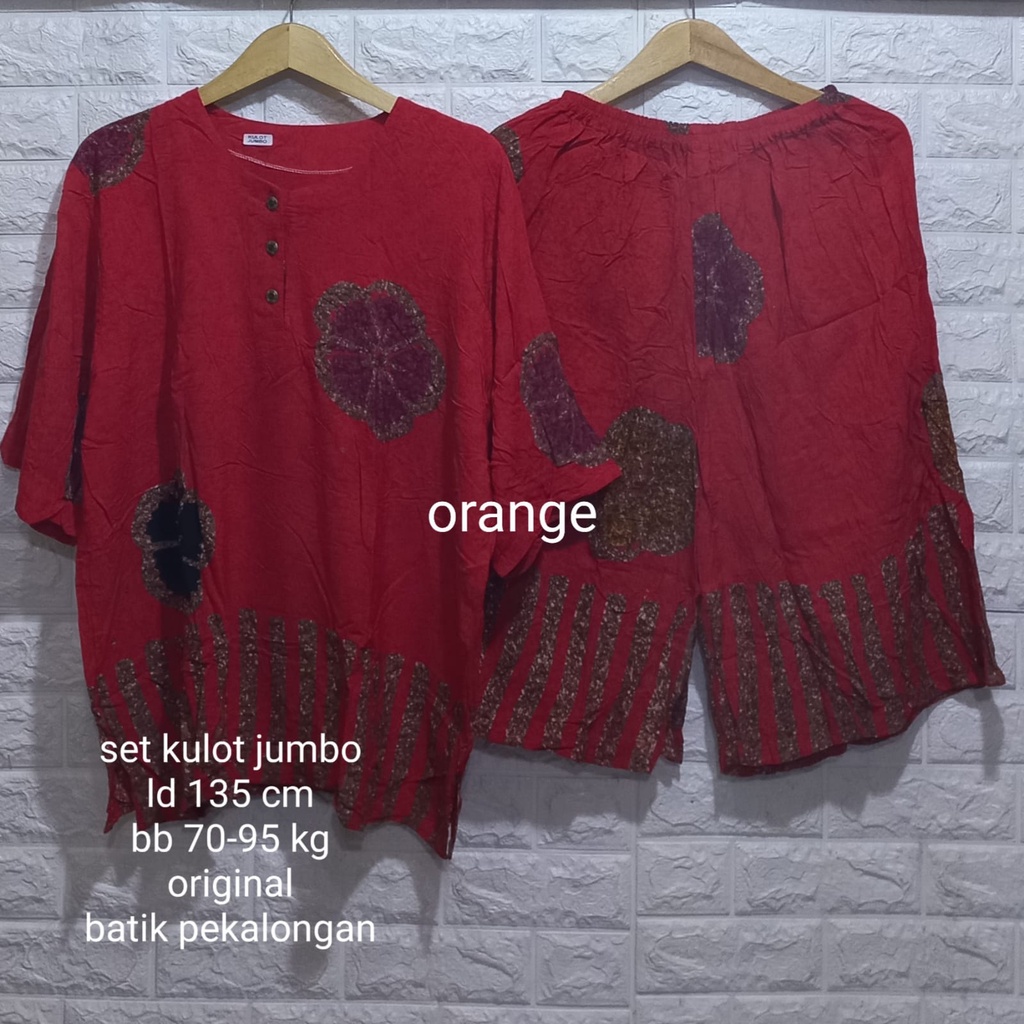 Daster setelan kulot jumbo wanita terbaru asli batik pekalongan/ pakaian wanita/ baju tidur & santai/ one set-1