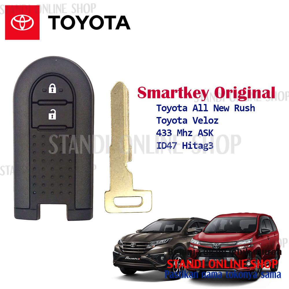 Remote Set Kunci Smartkey Toyota New Rush Veloz Agya Original